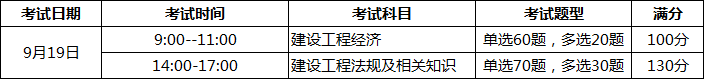 一级建造师考试科目 一级建造师考试时间