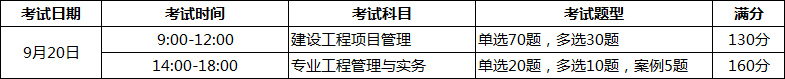 一级建造师考试科目 一级建造师考试时间